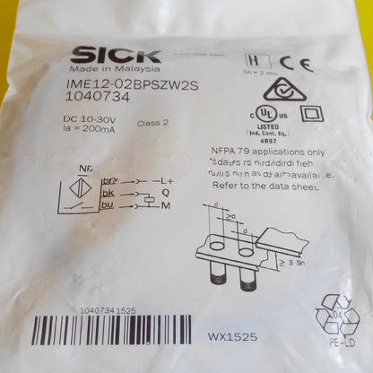 New Sick IME12-02BPSZW2S Photoelectric Switch Sensor Fast-Response - SICK