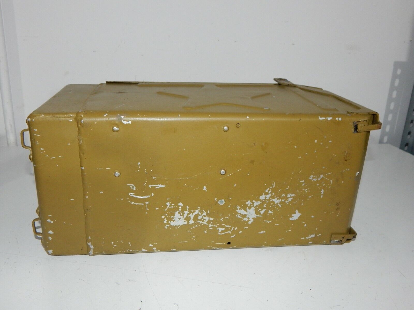 Used Soviet Metal Box DShK KPV - RARE - with stars, dimensions 20x15x10 cm, 500g, rare Soviet design - SOVIET RARE