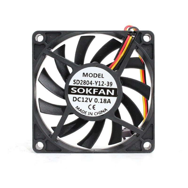 SOKFAN SD2804-Y12-39 7010 12V 0.18A 7cm 3-wire inverter heat sink fan