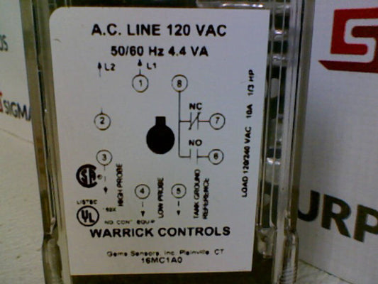 GEMS SENSORS 16MC1A0 R Relay - GEMS SENSORS