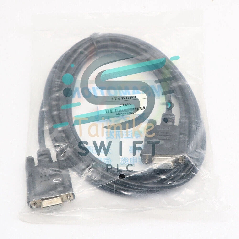 2Pcs 1747-CP3 PLC Programming Cable For SLC5/03/04/05 Series PLC 9PIN 1747CP3