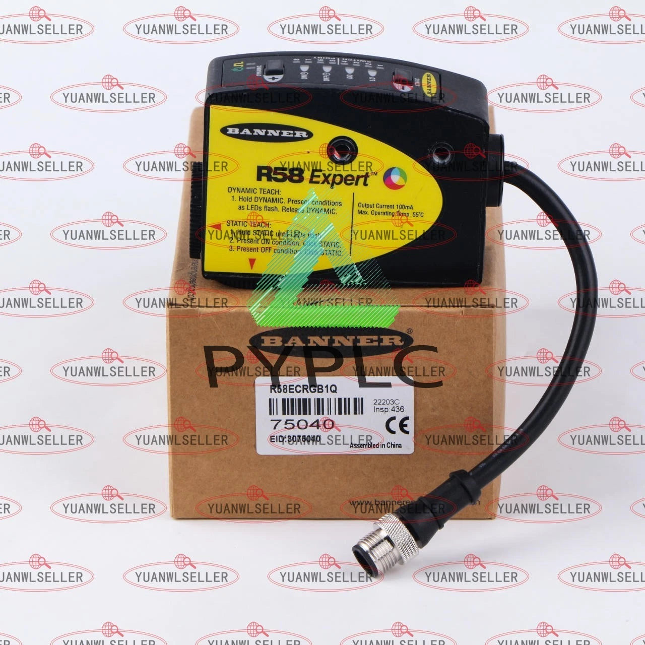 1x BANNER Photoelectric Sensor R58ECRGB1Q