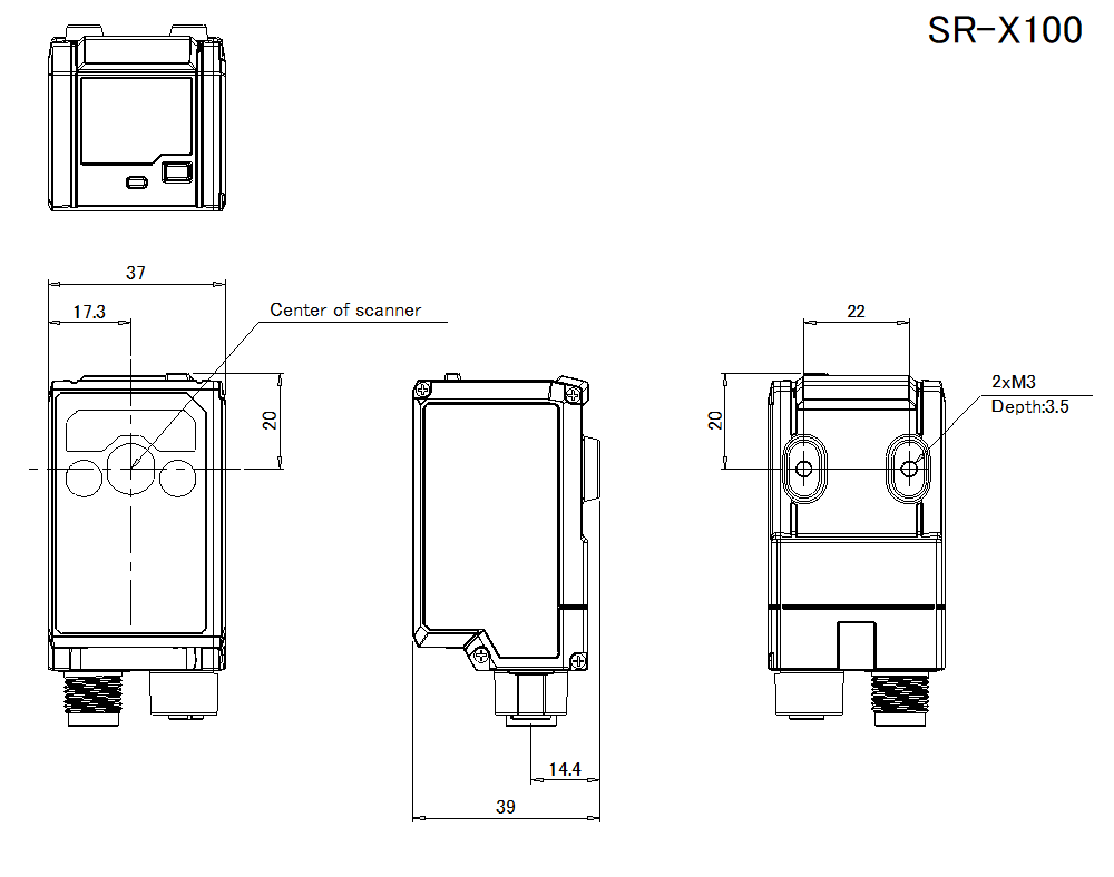 new KEYENCE SR-X100 Barcode Reader - KEYENCE