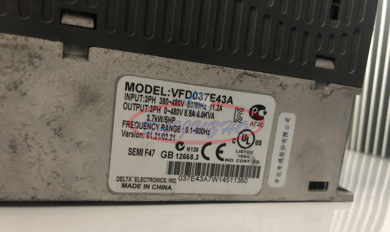 used 1PCS Delta VFD037E43A 380V-3.7KW Inverter - DELTA