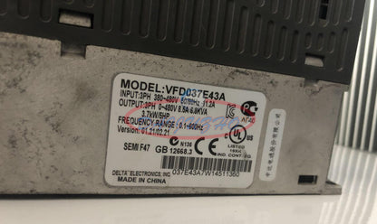 used 1PCS Delta VFD037E43A 380V-3.7KW Inverter - DELTA