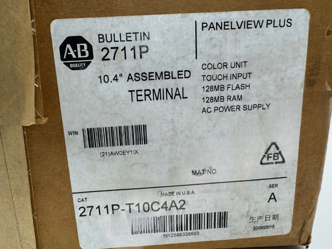 Allen Bradley PanelView Plus 1000 Touch/Color Terminal US AB - ALLEN BRADLEY