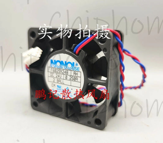 NONOI F6025X24B AH DC24V 0.25A 2-wire cooling fan 6025 6CM Fan