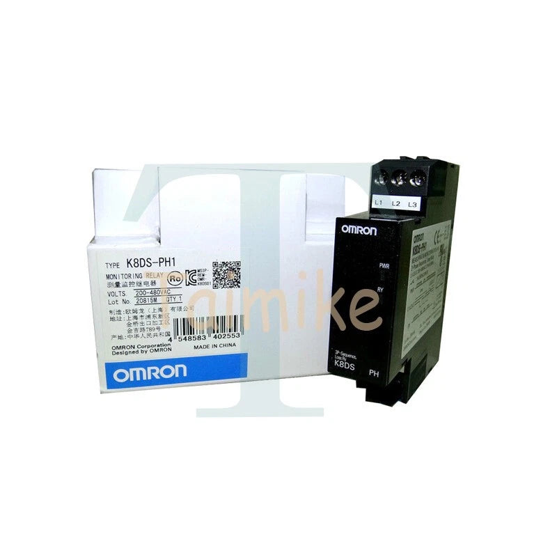 Omron K8DS-PH1 3-Phase Sequence Phase-loss Industrial Relay SPDT in Box #S