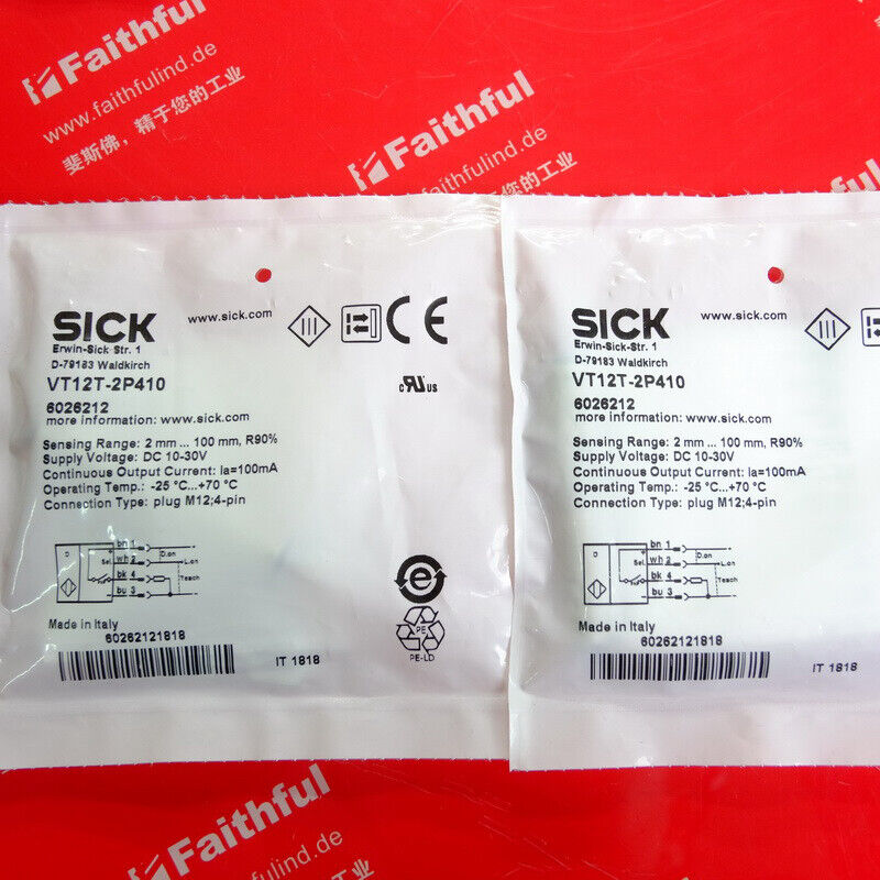 Sick VT12T-2P410 Photoelectric Switch - High-Efficiency Medical Use - SICK
