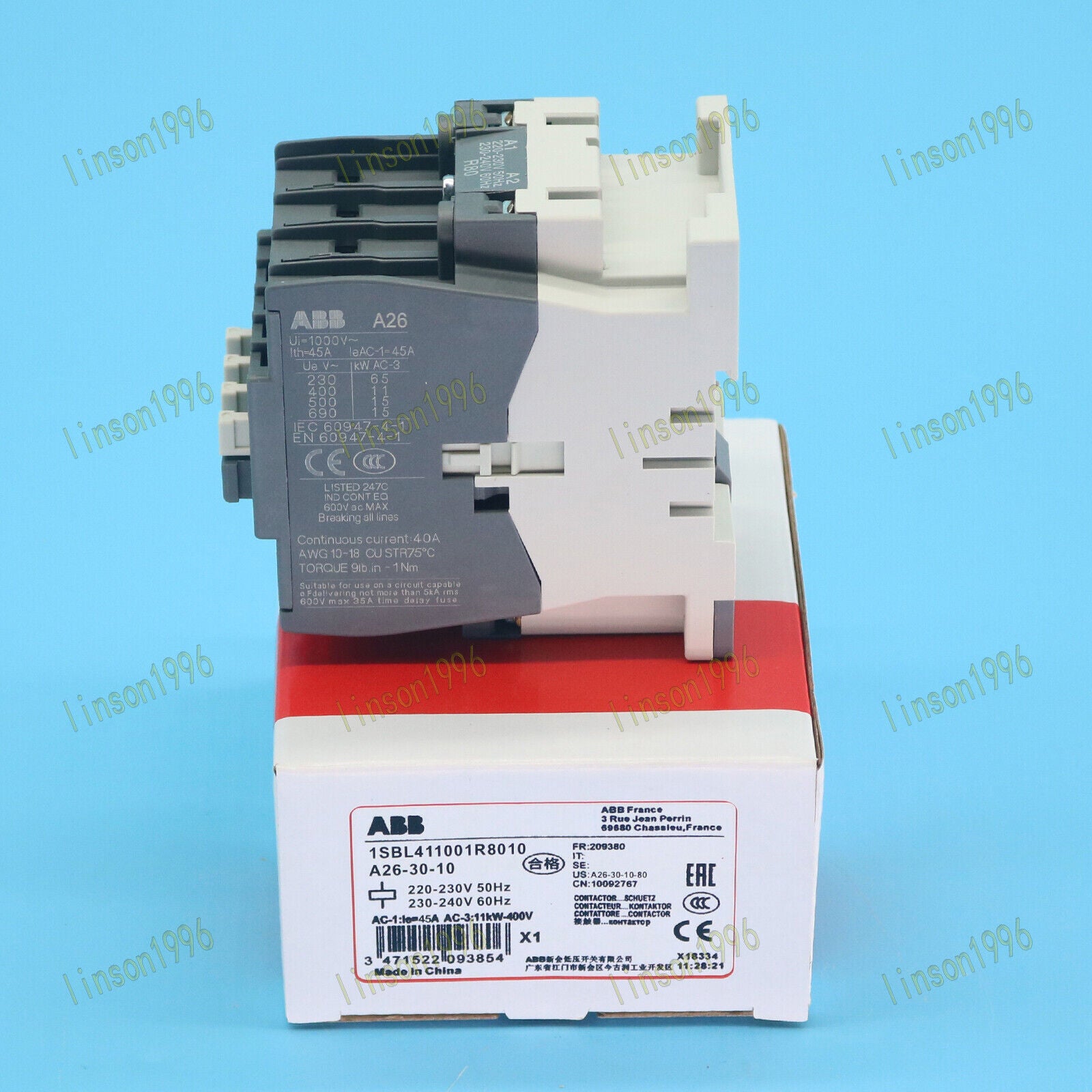ABB A26-30-10 AC220V 1-Port Contactors FAST SHIP - ABB