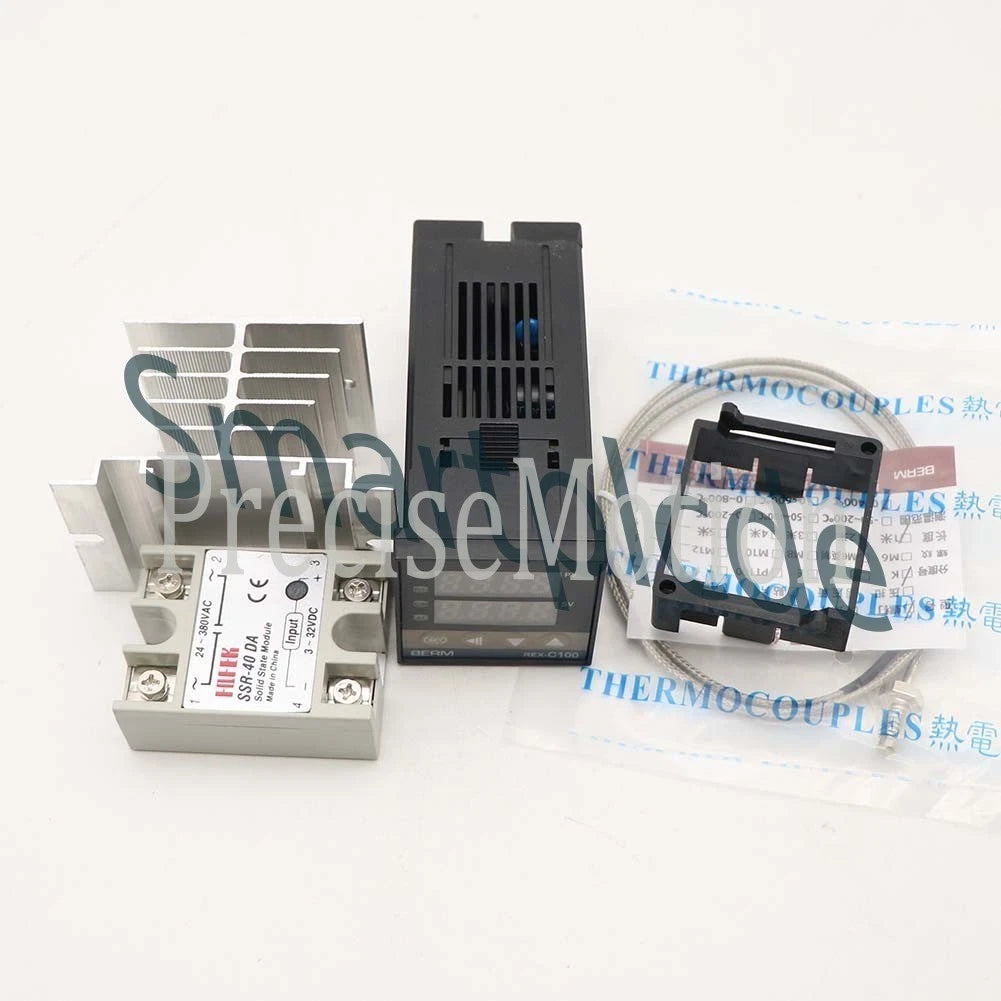 REX-C100 Digital LCD PID Temperature Controller Set+ K Thermocouple+ MaxSSR 40DA