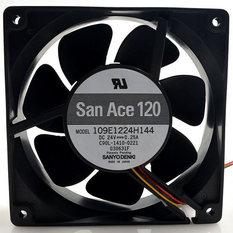 1pcs Sanyo 109E1224H144 12038 12CM 24V 0.25A 4-wire double ball cooling fan