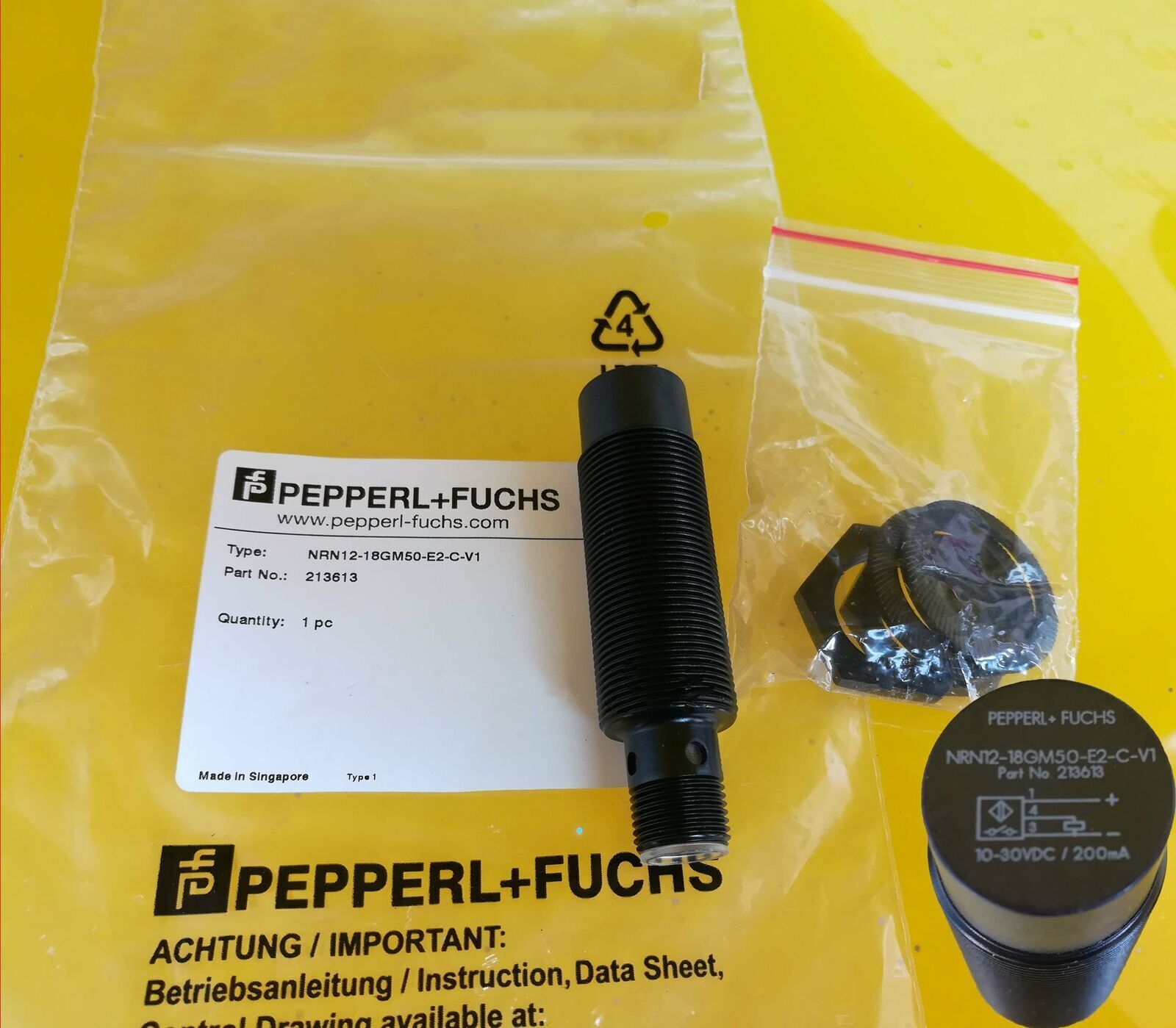 Inductive Proximity Sensor NRN12-18GM50-E2-C-V1 by PEPPERL+FUCHS - PEPPERL+FUCHS