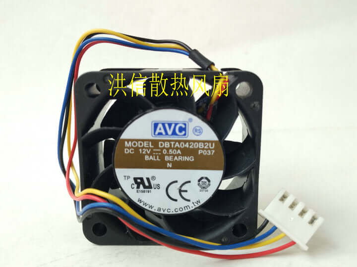 1PCS AVC DBTA0420B2U 12V 0.50A 40*20mm 4020 PWM large air volume fan 4pin