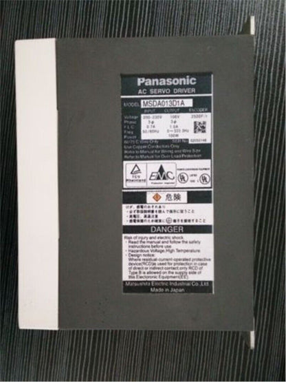 Used Panasonic MSDA013D1A 100W Servo Drive - PANASONIC