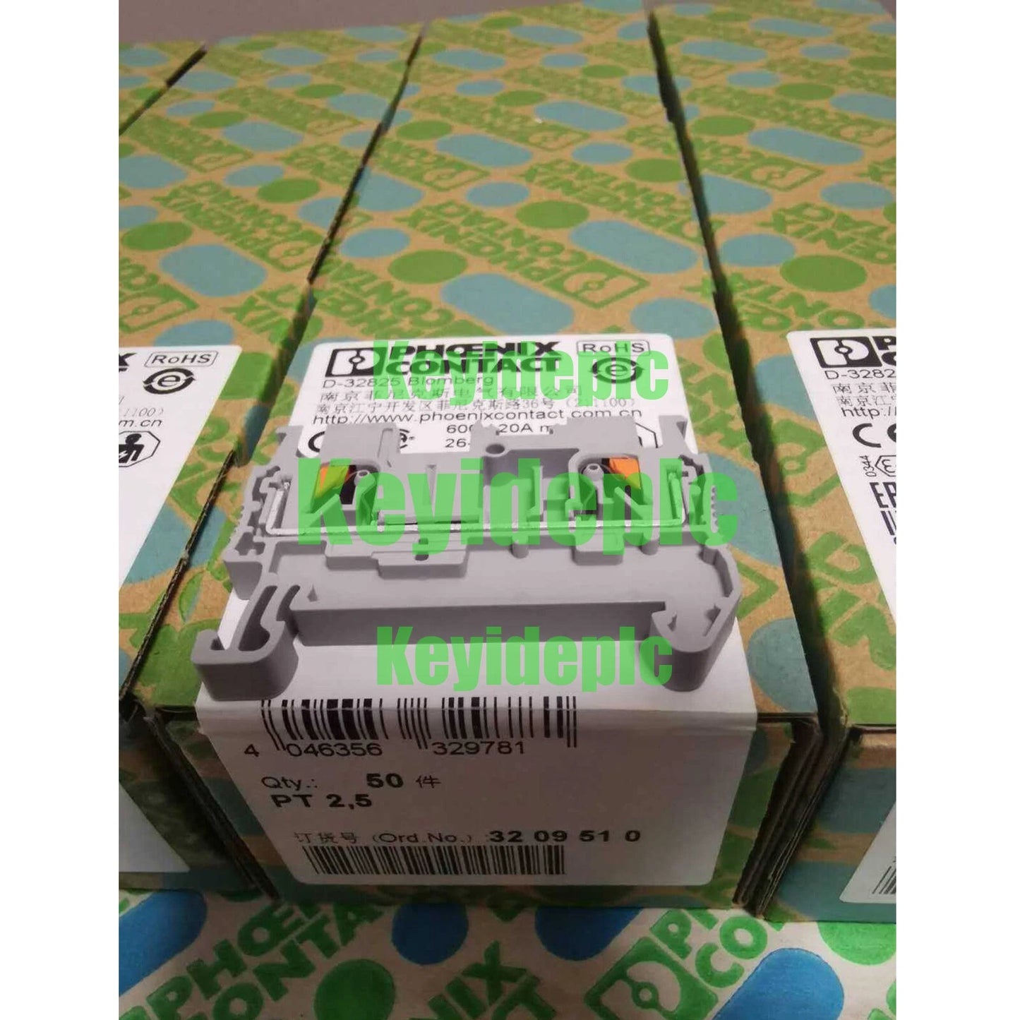 50Pcs/Box For PHOENIX CONTACT Feed-through terminal block PT 2,5 3209510 #k