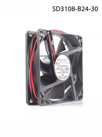 SOKFAN SD3108-B24-30 8020 DC24V 0.05A 8CM 2-wire Inverter Cooling Fan