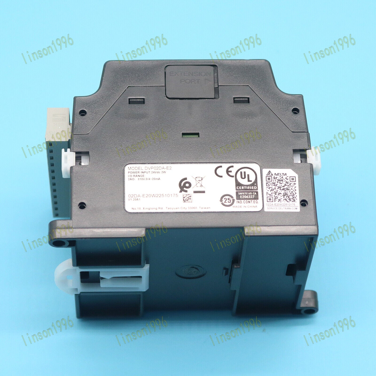 Used DELTA DVP02DA-E2 PLC Analog Expansion Module - Tested and Reliable - DELTA