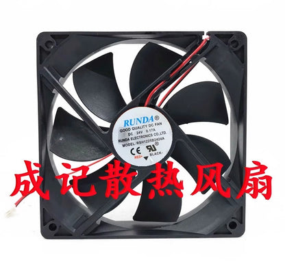 RUNDA RSH1225B2424A 12025 DC24V 0.17A 2-wire inverter cooling fan