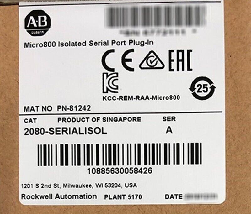 AB 2080-SERIALISOL: Isolated Serial Port Plug-In for Micro800 - AB