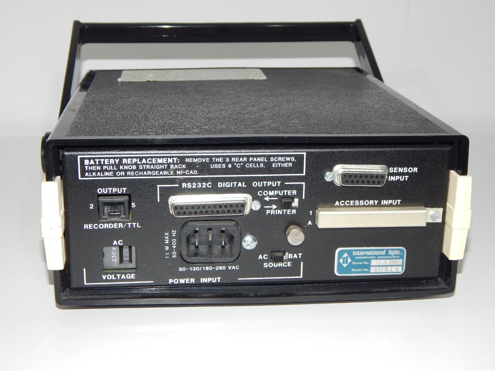 IL1700 Research Radiometer - Used - INTERNATIONAL LIGHT TECHNOLOGIES