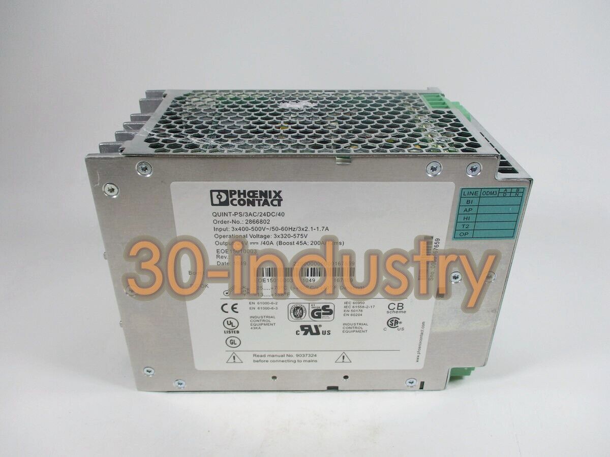 1PCS NEW FOR PHOENIX QUINT-PS/3AC/24DC/40 (2866802) 24V 40A 3-PHASE Power Supply PHOENIX