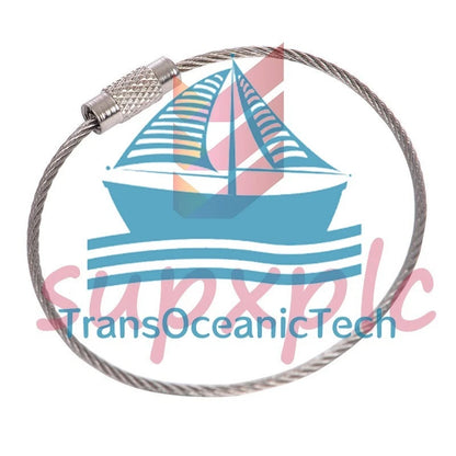 10PCS Stainless Steel EDC Aircraft Cable Chain Ring Twist Screw Locking --11cm