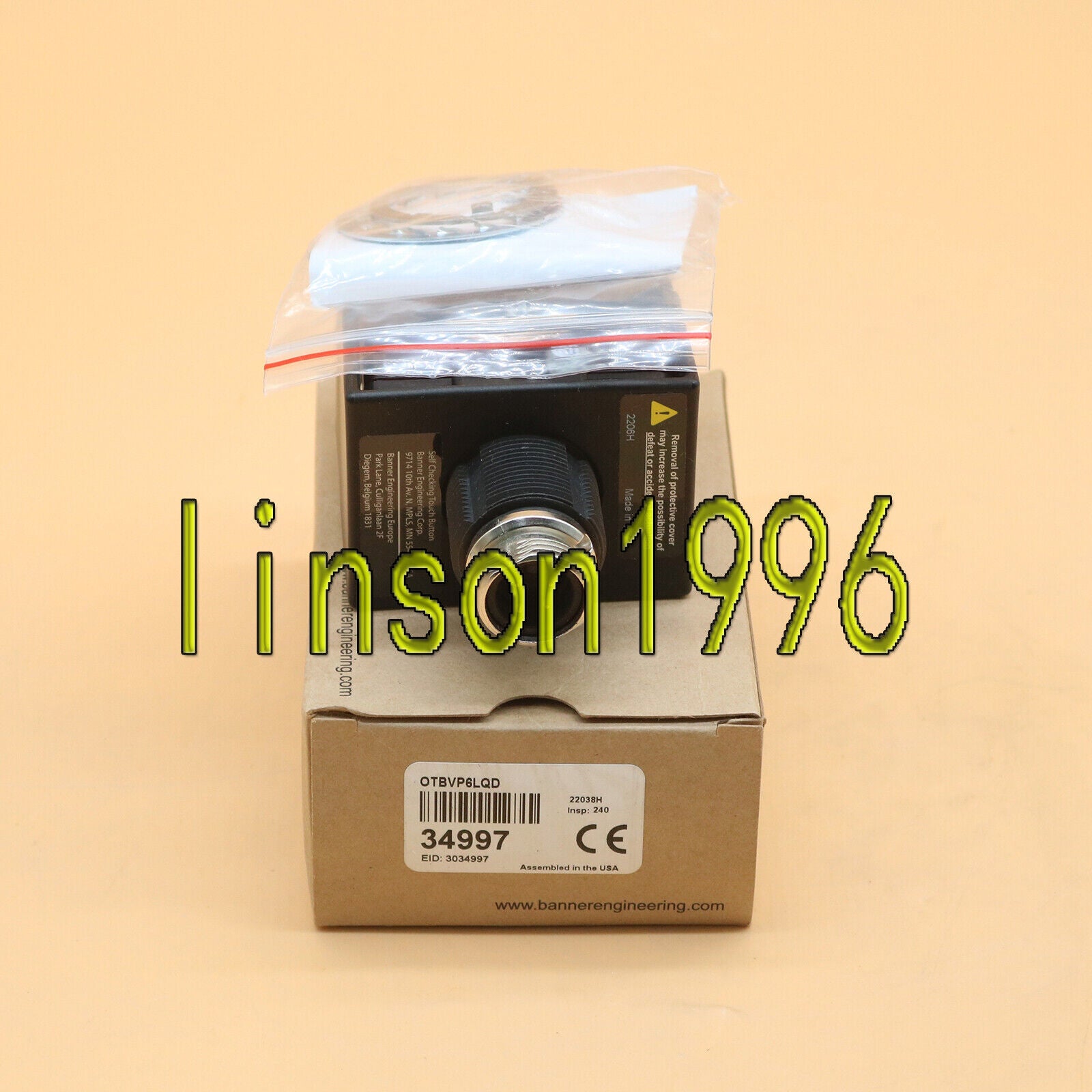 new BANNER OTBVP6LQD  Touch Button Switch In Box BANNER