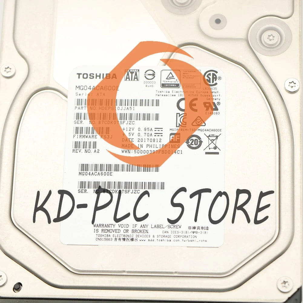 TOSHIBA MG04ACA600E 6TB SATA3 3.5 7.2K HDD 1PCS