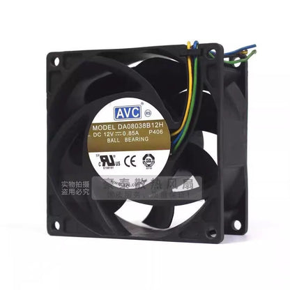 AVC DA08038B12H P406 8038 DC12V 0.85A 8CM 4-Wire PWM Speed Control Cooling Fan