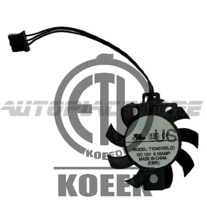T124010SL(2) DC12V 0.10A 3-wire Cooling Fan 27x27x14mm