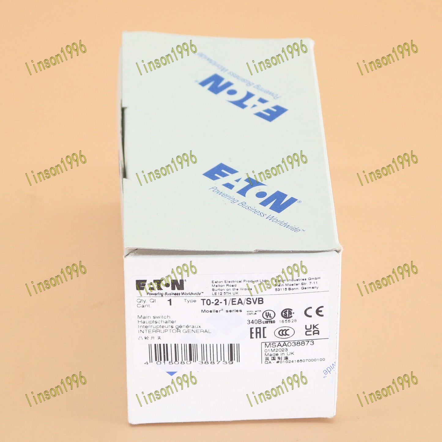 EATON MOLELLER T0-2-1/EA/SVB - FAST SHIP - EATON MOLELLER