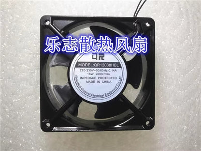 QR QR12038HBL 220V-230V 0.14A 18W 2600r/min Aluminum Frame Cooling Fan