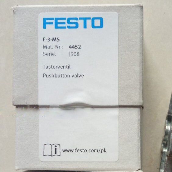 Festo 4452 F-3-M5 Pushbutton Valve - FESTO