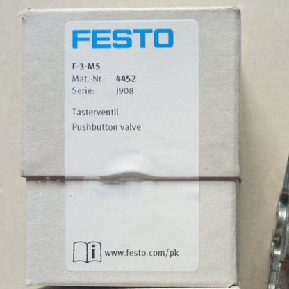 Festo 4452 F-3-M5 Pushbutton Valve - FESTO
