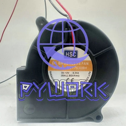 1 PCS HSC Fan BCY7530BH DC12V0.30A 7CM 2 wire blower fan cooling fan#