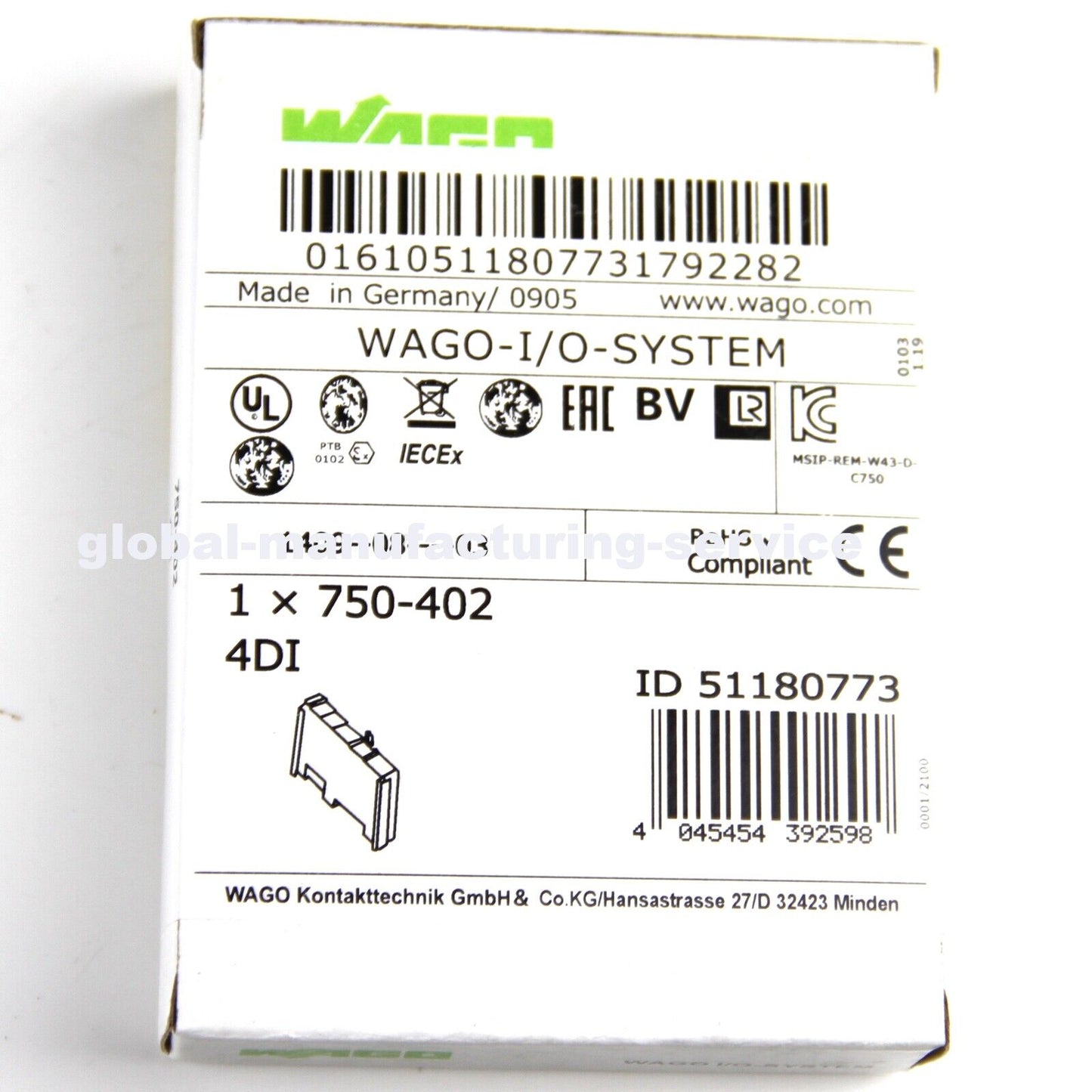 WAGO 750-402 Smart Input Module - 4-channel digital input - WAGO