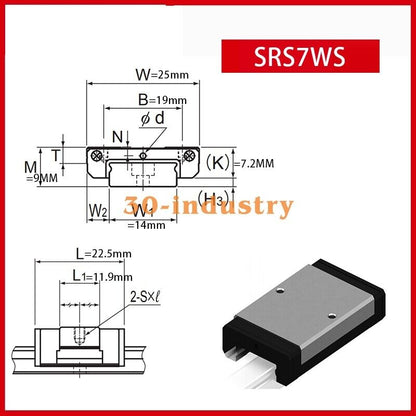 1Pcs New SRS7WS Linear Guide Slider for Precision Movement - NONE