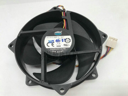new 1 PCS COOLER MASTER Fan FA09025H12LPB DC 12V 0.36A 9.2CM round frame 4-wire fan - COILER MASTER