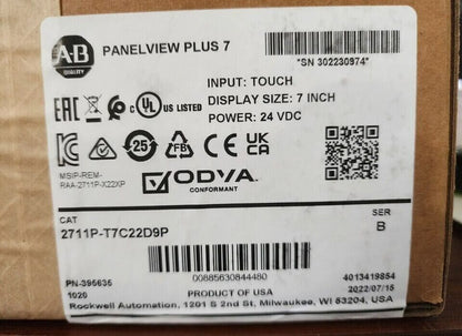 Allen-Bradley 2711P-T7C22D9P PanelView Plus 7 Graphic Terminal New - ALLEN-BRADLEY