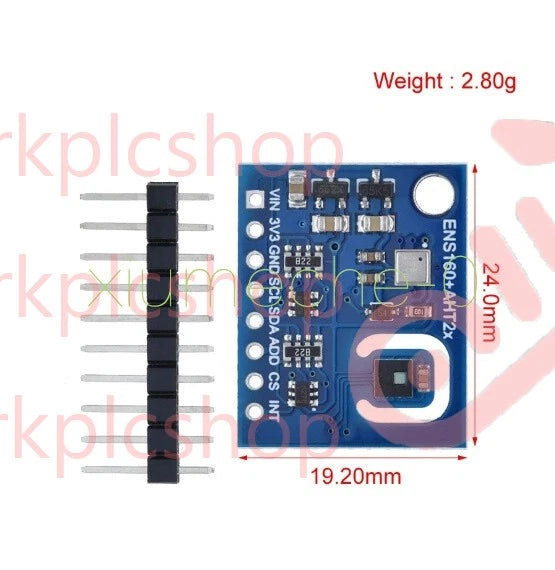 ENS160+AHT21 CARBON Dioxide CO2 eCO2 Air Quality Temperature Humidity Sensor