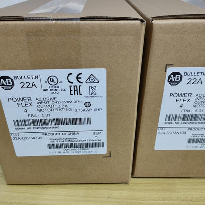 Allen-Bradley 22A-D2P3N104 Powerflex 4 AC Drive 1HP - ALLEN-BRADLEY