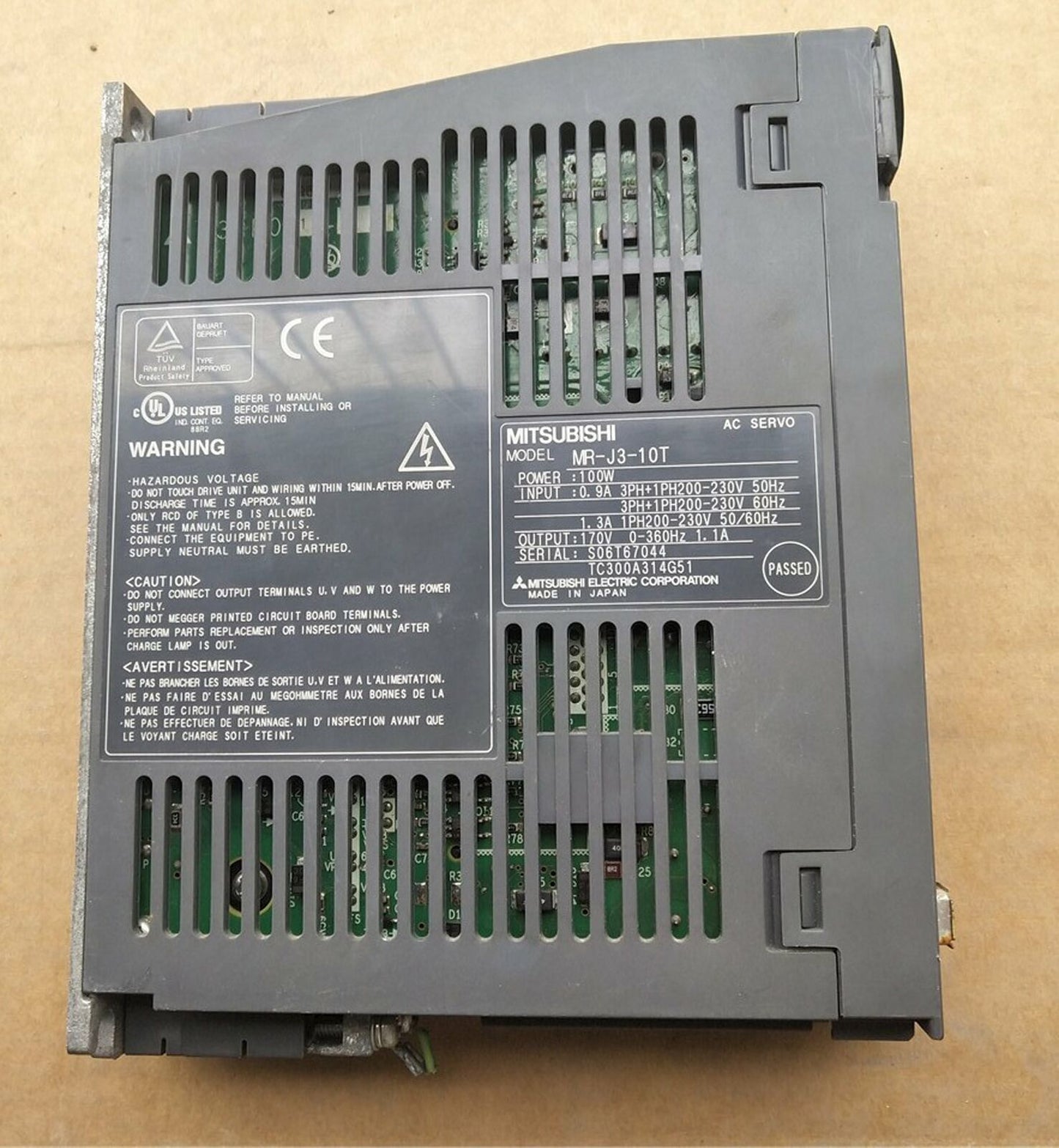 Used Mitsubishi MR-J3-10T Servo Drives MRJ310T Tested Good Condition - MITSUBISHI