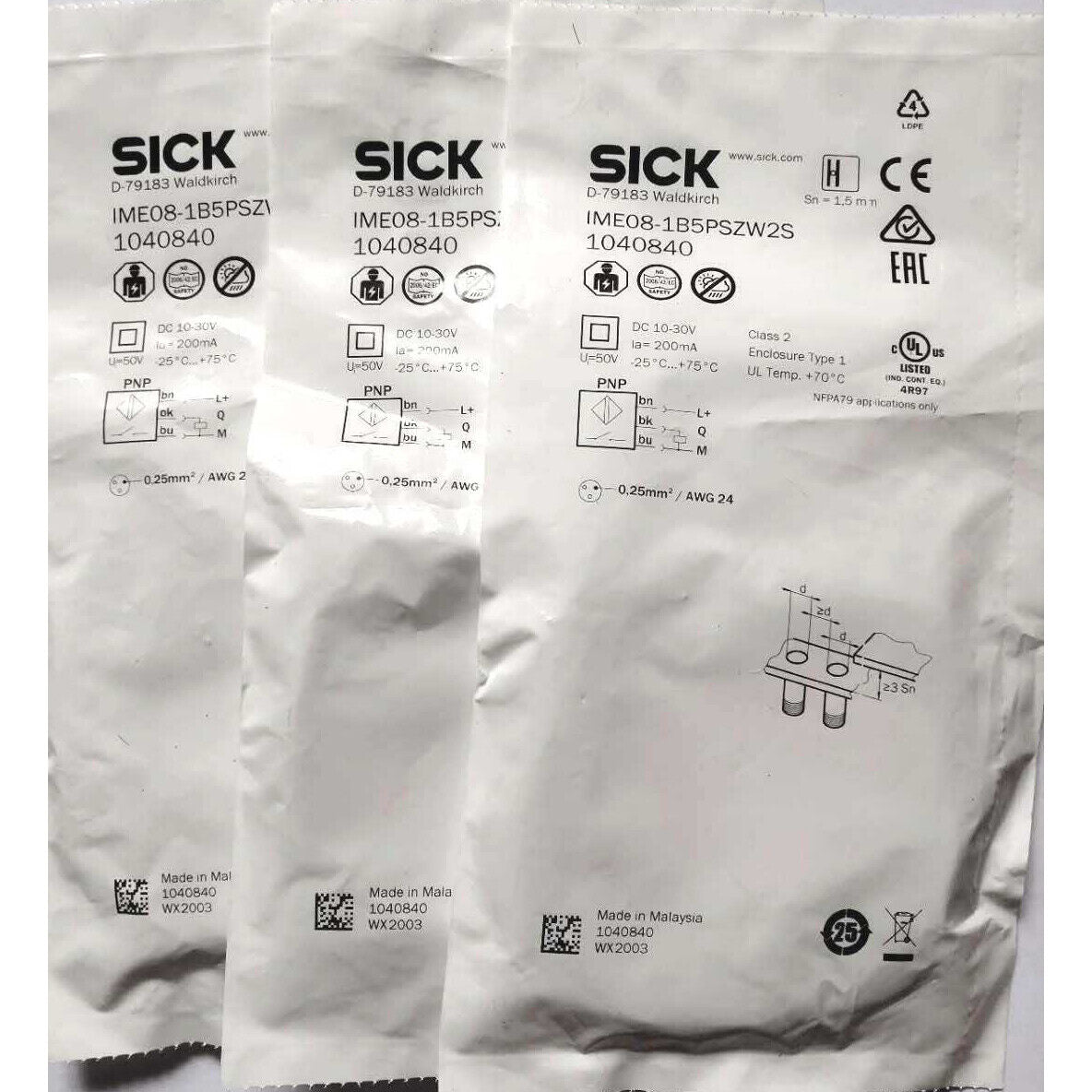 ONE SICK Photoelectric Switch IME08-1B5PSZW2S Fast - ONE SICK