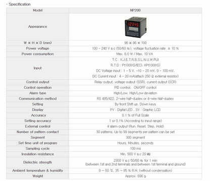 1Pcs New For HANYOUNGNUX Programmable Temperature Controller NP200-00 - HANYOUNGNUX
