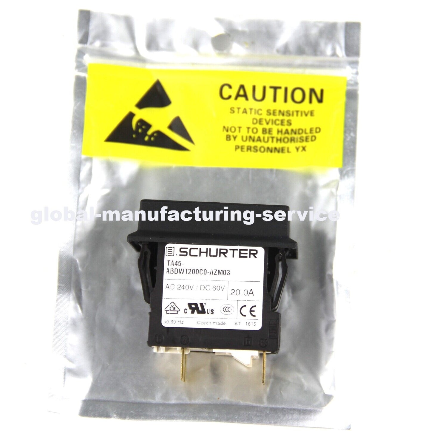SCHURTER Circuit Breaker TA45-ABDWT200C0-AZM03 4-pin - High Current Protection - SCHURTER