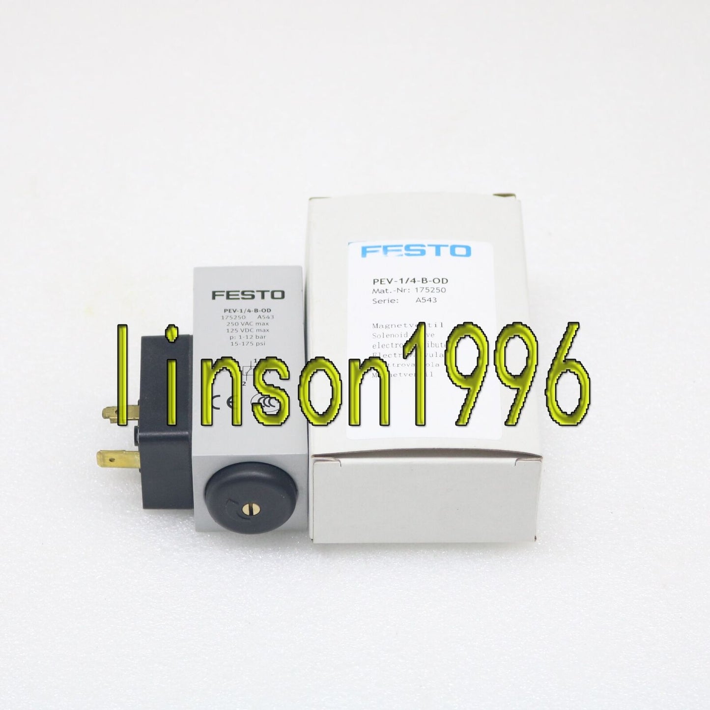 new 1pc festo pev-1/4-b-od 175250 pressure switch - FESTO