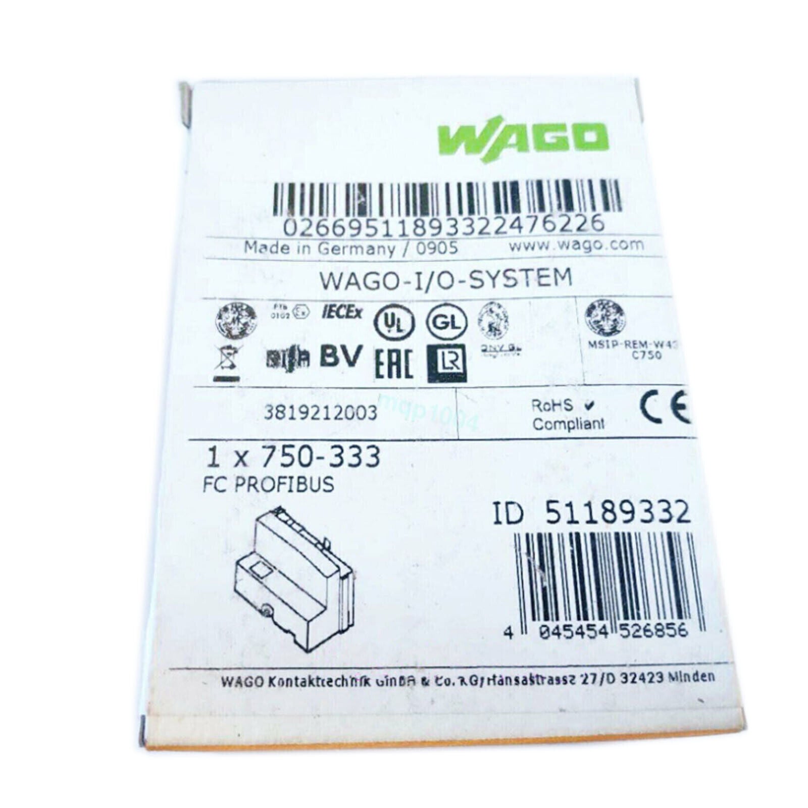 new  Factory Sealed WAGO 750-333 Buscoupler DeviceNet Module PLC Adapter 750333