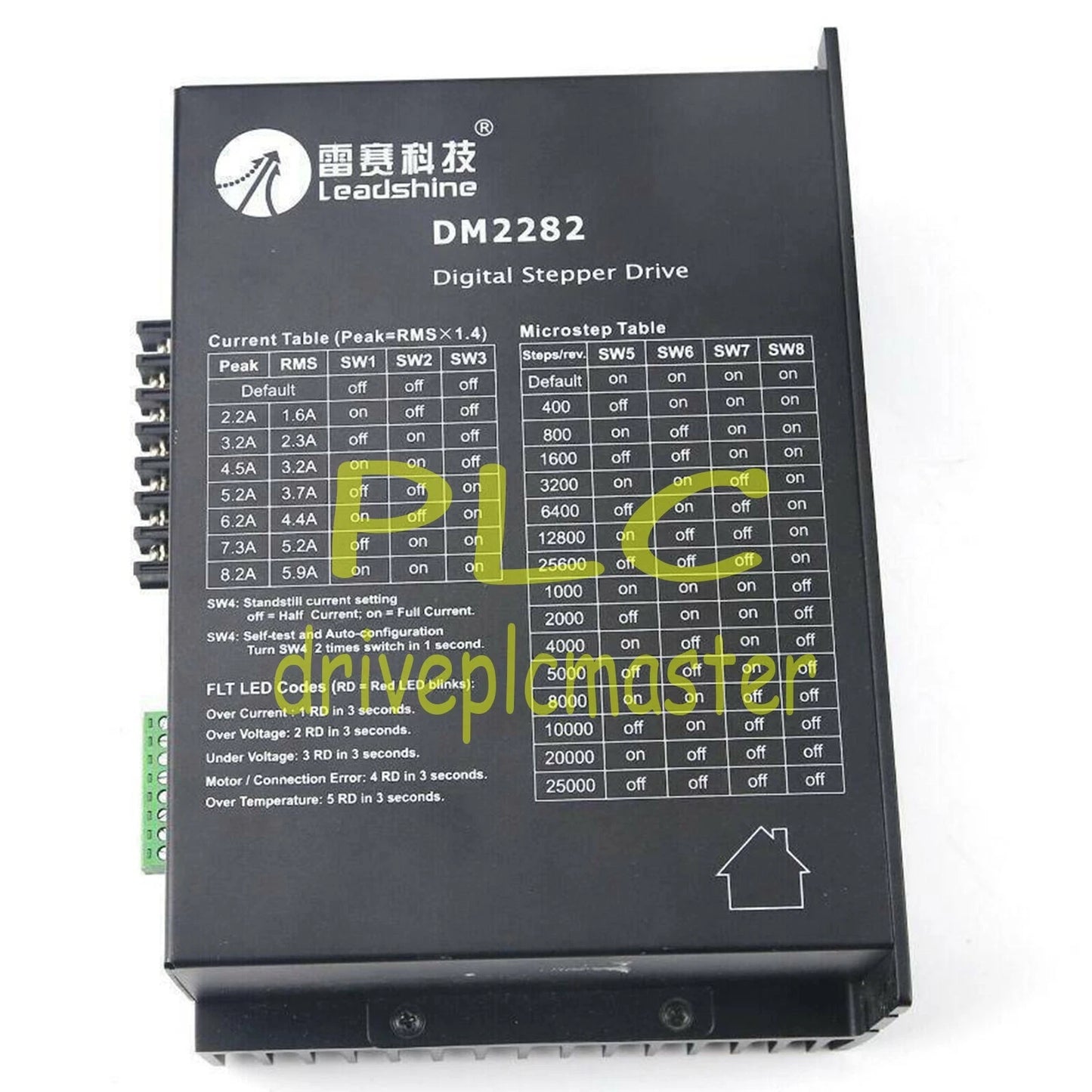 Leadshine DM2282 2/4 Phase Digital Stepper Motor Driver 80-220VAC 0.5-8.2A #