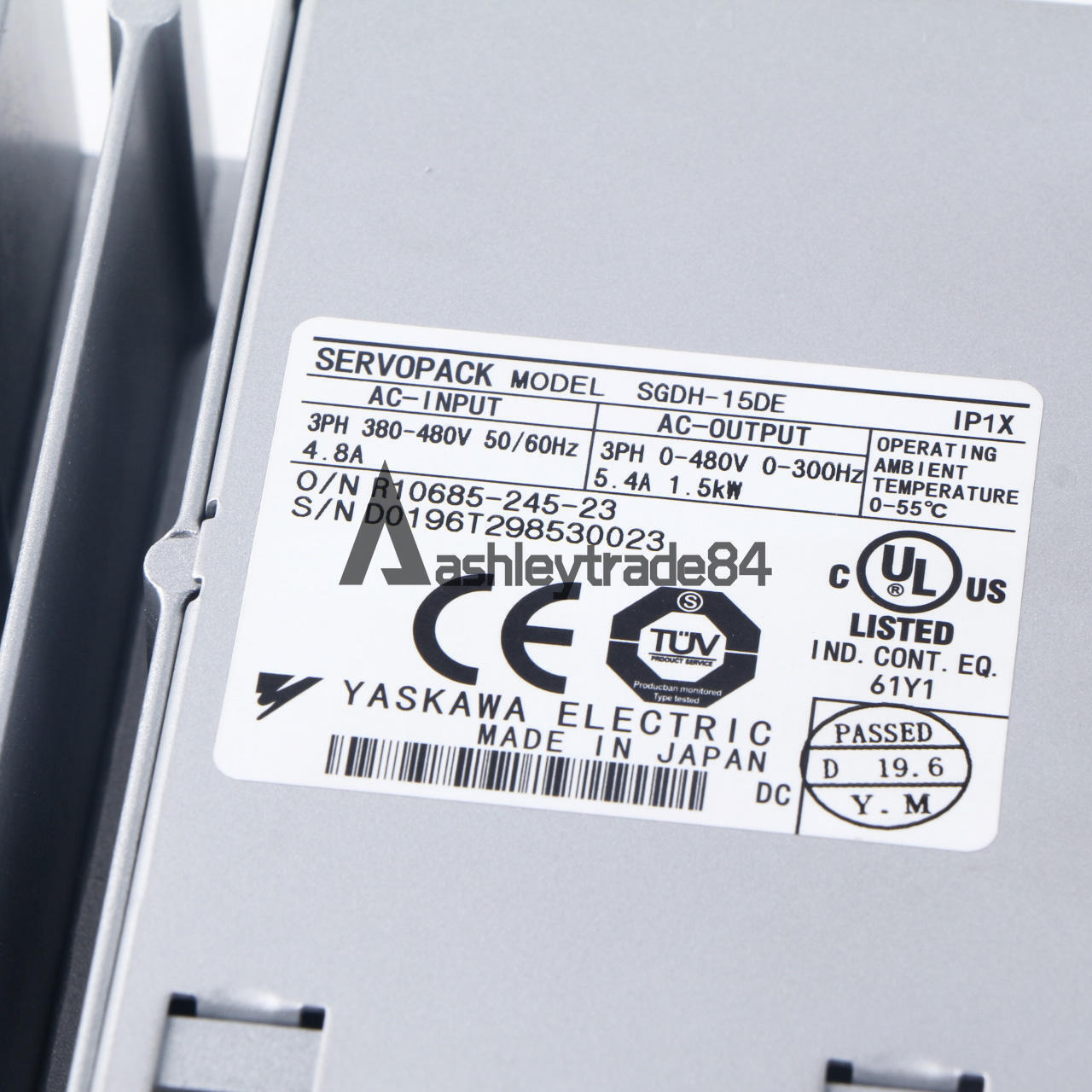 1-Phase Servo Drive 1.5KW 480V 380-480VAC 4.8AMP 50/60HZ - YASKAWA